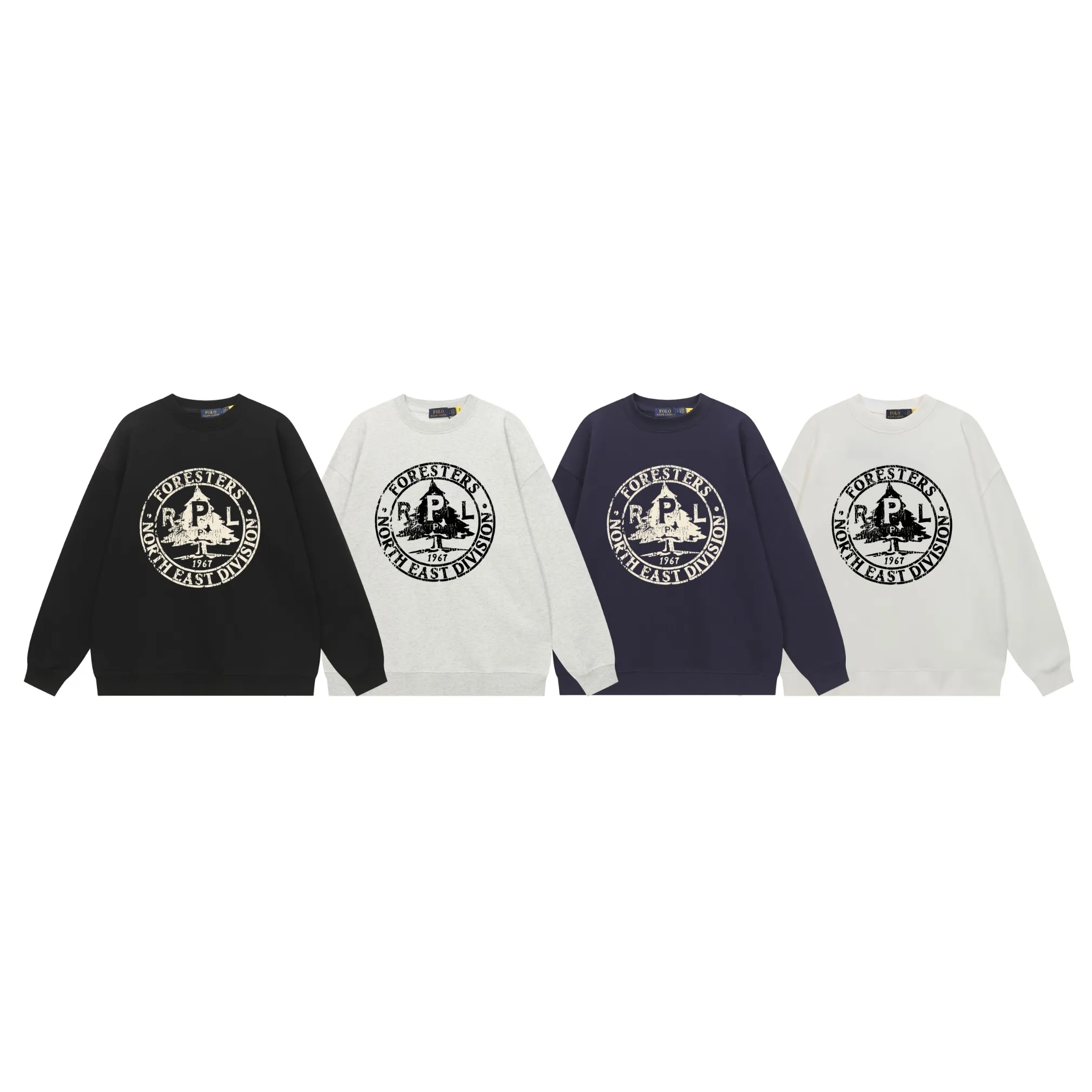 P200 Long-term stock] RalphLauren/Ralph Lauren 2025 autumn and winter new bear letter print 420g heavy large terry sweatshirt Ralph Lauren's age-reducing item, the coat fabric is made of 85% cotton ➕15% polyester, which not only retains the softness, comfort and breathability of cotton, but also adds the wear resistance and wrinkle resistance of polyester fiber, making the clothes more durable and easy to care for. Even in slightly cooler weather, you won't feel stuffy when wearing it. This kind of fabric has a natural crisp feel and is not easy to pill or deform. The bear on the chest is printed with English letters. It is full of color, full of three-dimensionality, and lifelike, adding a bit of liveliness and interest to the whole sweatshirt. There is no pressure to dress, regardless of age or gender. Complete accessories! Color: black, white, navy blue, light floral gray Size: M-L-XL-XXL